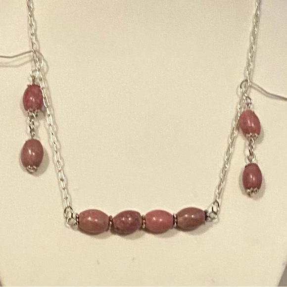 NEW Genuine Rhodonite crystal necklace - Picture 4 of 6